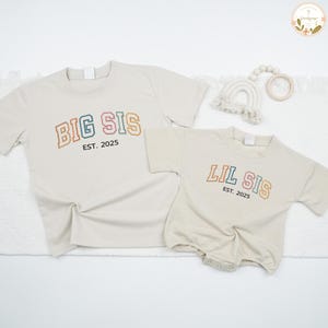 Custom Big Sis Lil Sis T-Shirts, Big Sister Announcement, New Big Sister Gift, Matching Sisters Set, Matching Sibling Tee, Sisters T-Shirt