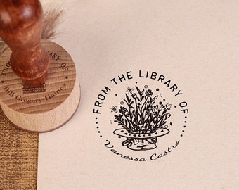 PERSONALIZED BOOK STAMP | Self Inking Library Stamp | Custom library stamp | From the Library of Stamps | Book Lover | Personalized Stamp
