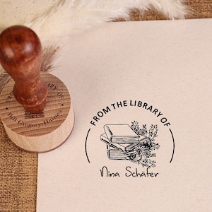 From the library of stamp| ex libris stamp | book stamp | stamp book | personalized book stamp | library stamp personalized,Bookplate Stamp