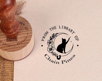 PERSONALIZED BOOK STAMP | Self Inking Library Stamp | Custom library Stamp | From the Library of Stamp | Book Lover | Personalized stamp