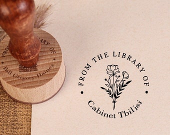 PERSONALIZED BOOK STAMP | Self Inking Library Stamp | Custom library Stamp | From the Library of Stamp | Book Lover | Personalized stamp