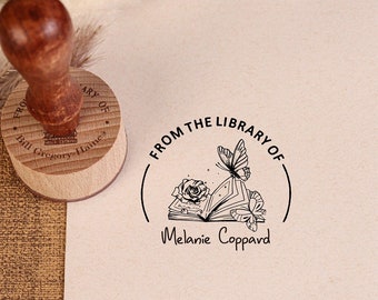 From The Library of |Custom Library Stamp|Personalized BOOK Stamp|Custom Library Stamp|Gift for book lover|Book Stamps|Gift for Booklover