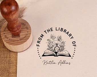 From the library of stamp| Ex Libris Stamp | personalized book stamp | library stamp personalized