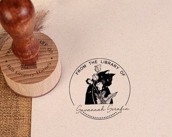 From The Library of |Custom Library Stamp|Personalized BOOK Stamp|Custom Library Stamp|Gift for book lover|Book Stamps|Gift for her