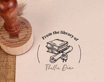 From the library of stamp| ex libris stamp | book stamp | stamp book | personalized book stamp | library stamp personalized,Bookplate Stamp