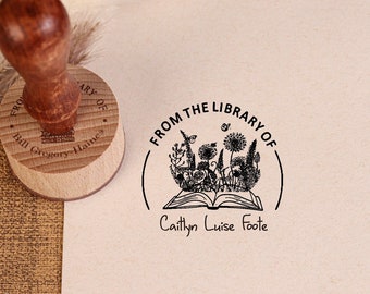 From the library of stamp| ex libris stamp | book stamp | stamp book | personalized book stamp | library stamp personalized,Bookplate Stamp