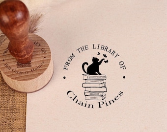 PERSONALIZED BOOK STAMP | Self Inking Library Stamp | Custom library Stamp | From the Library of Stamp | Book Lover | Personalized stamp