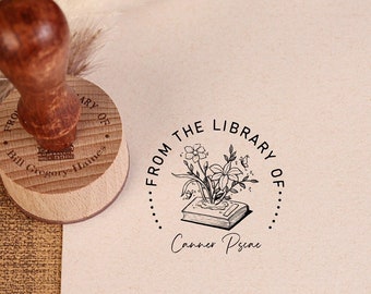 From the library of stamp| ex libris stamp | book stamp | stamp book | personalized book stamp | library stamp personalized,Bookplate Stamp