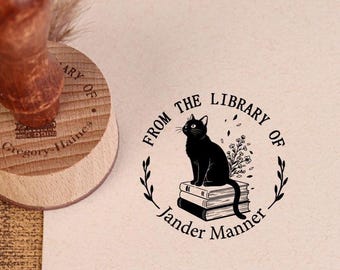 From The Library of |Custom Library Stamp|Personalized BOOK Stamp|Custom Library Stamp|Gift for book lover|Book Stamps|Gift for teacher