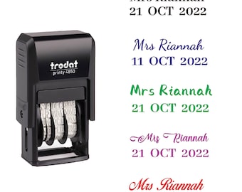 Custom Personalized Name Stamp/ Name Stamp /Teacher Stamp/ Personalized name and date teacher stamp, Personalized teacher gift