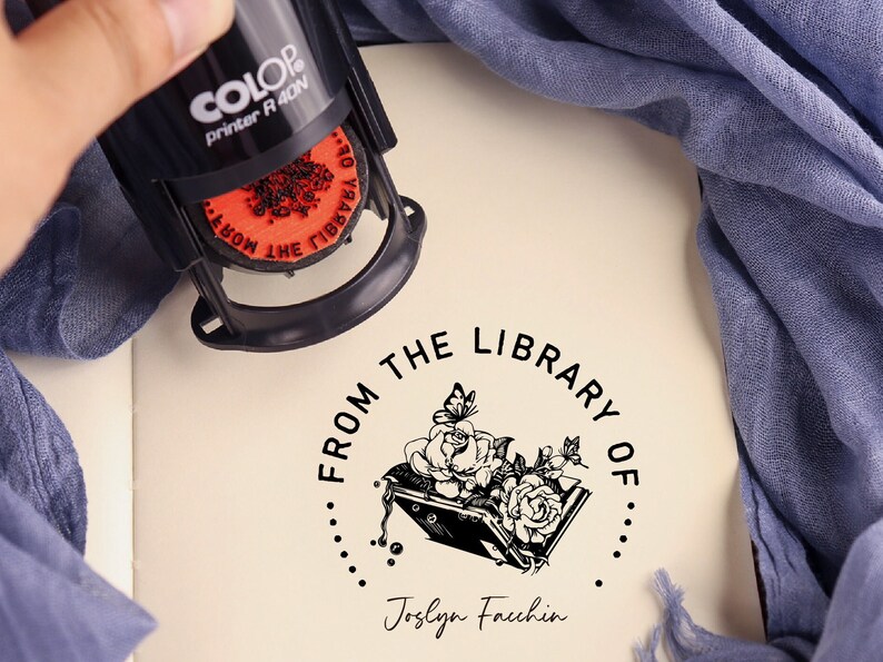 PERSONALIZED BOOK STAMP Self Inking Library Stamp Custom - Norway
