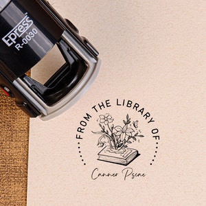 TIMBRO EX LIBRIS, Exlibris, Timbro Ex Libris, Timbro Exlibris, Timbro Exlibris per libri, Timbro Ex Libris per libri, Regalo Ex Libris immagine 3