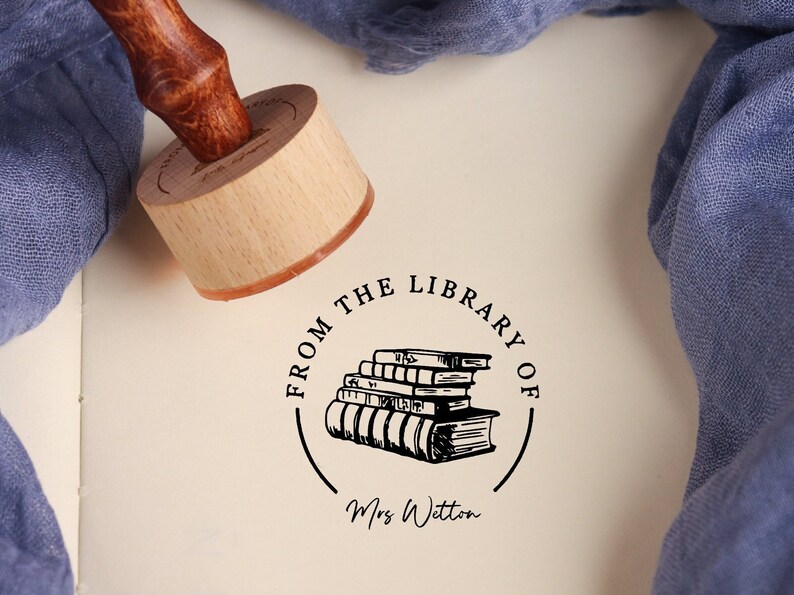 PERSONALIZED BOOK STAMP Self Inking Library Stamp Custom Etsy Norway