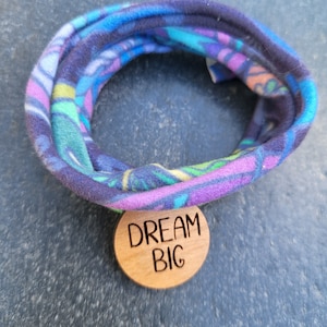 Upcycled Motivations Inspirierende Armband Tshirt Wrap Recycelter Stoff