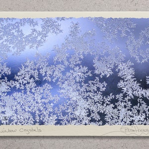 Cartes de Noël, vierges, photos d'hiver. Ensemble de cinq.