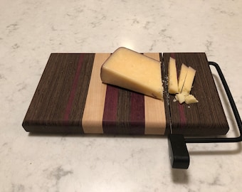 Handmade hardwood cheese slicer board. Great gift for Fall parties, Birthday, Anniversary or Housewarming.