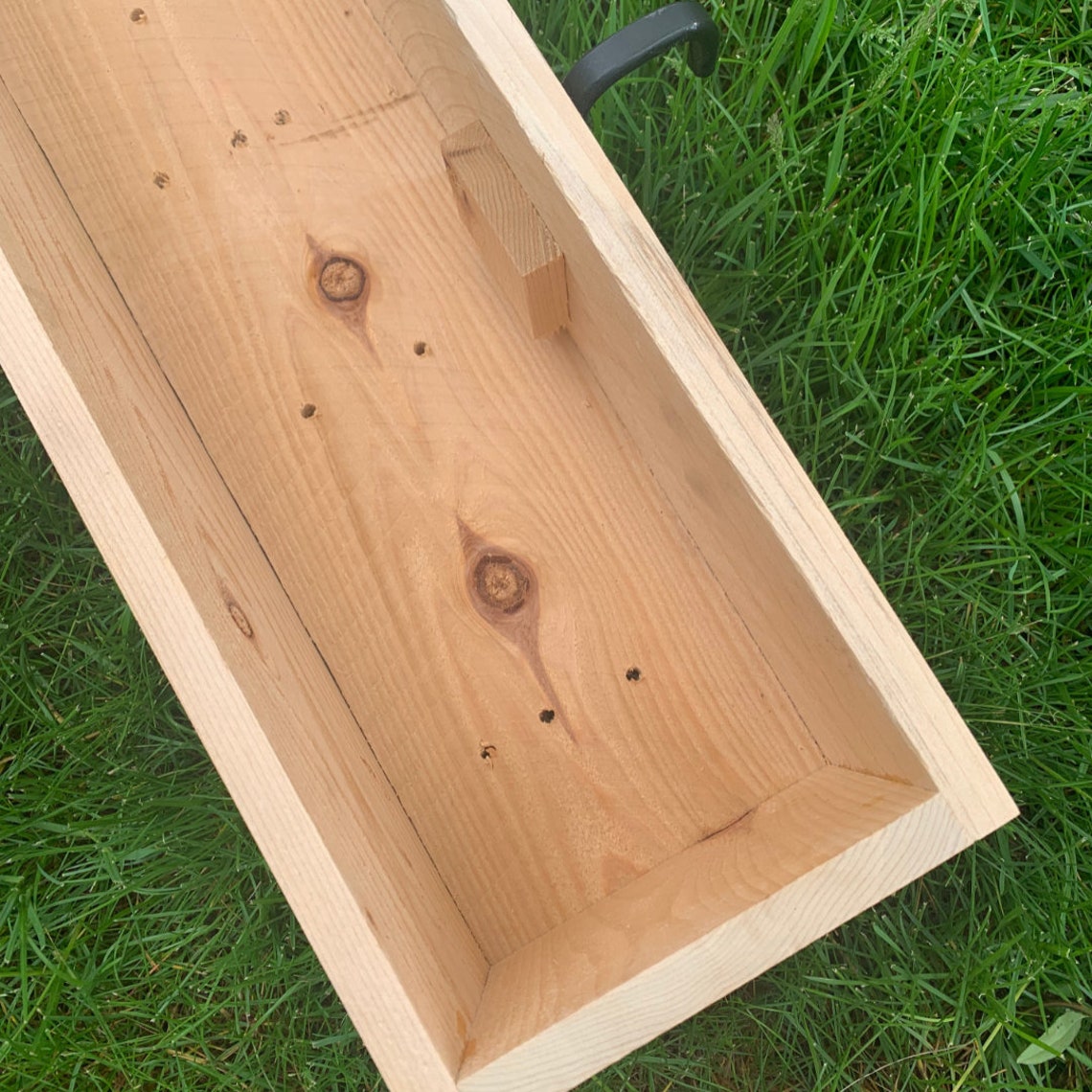 Cedar Railing Planter Box 1.5 Matte Black Hooks Etsy