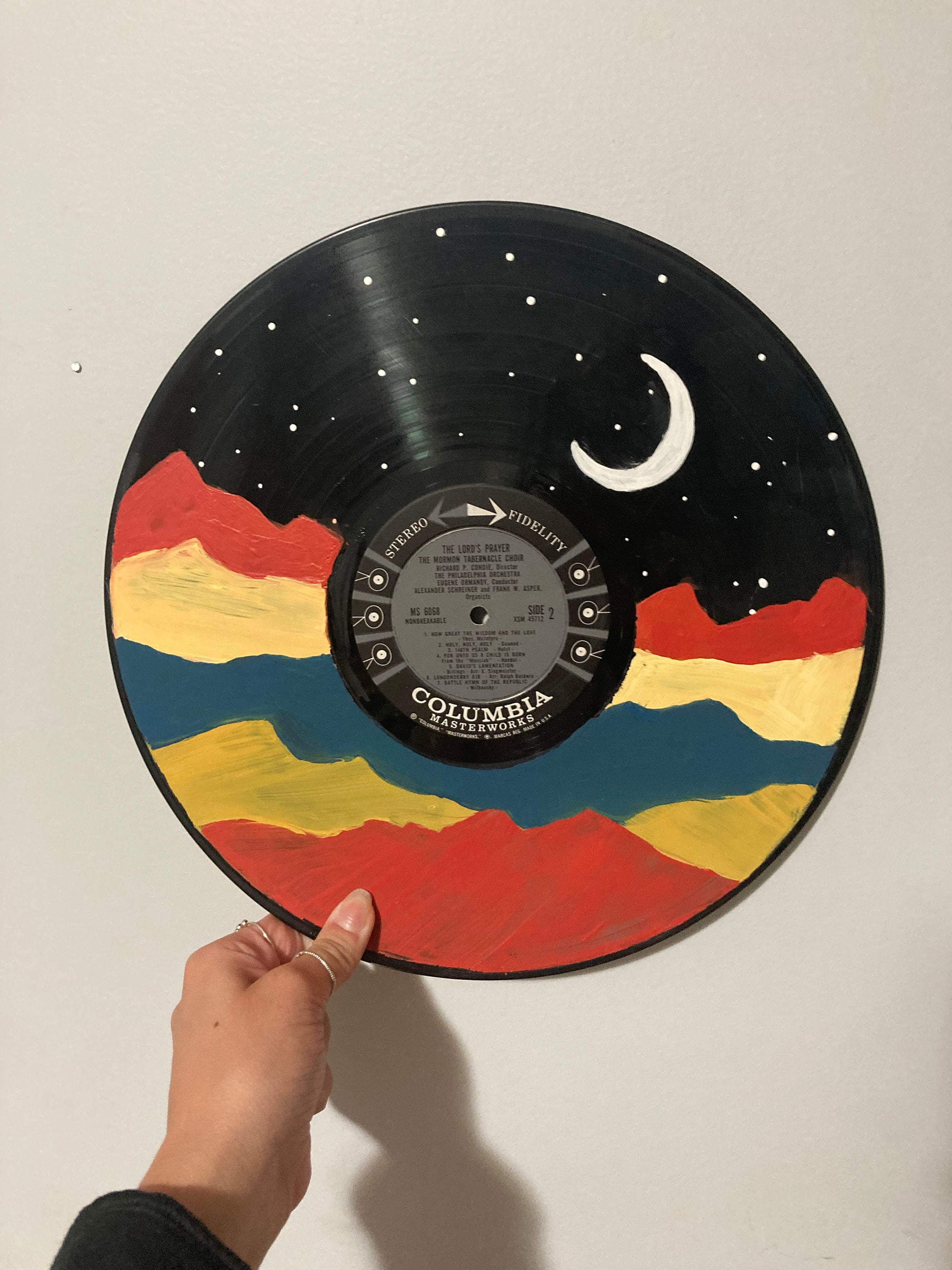 Painted Vinyl Record Etsy