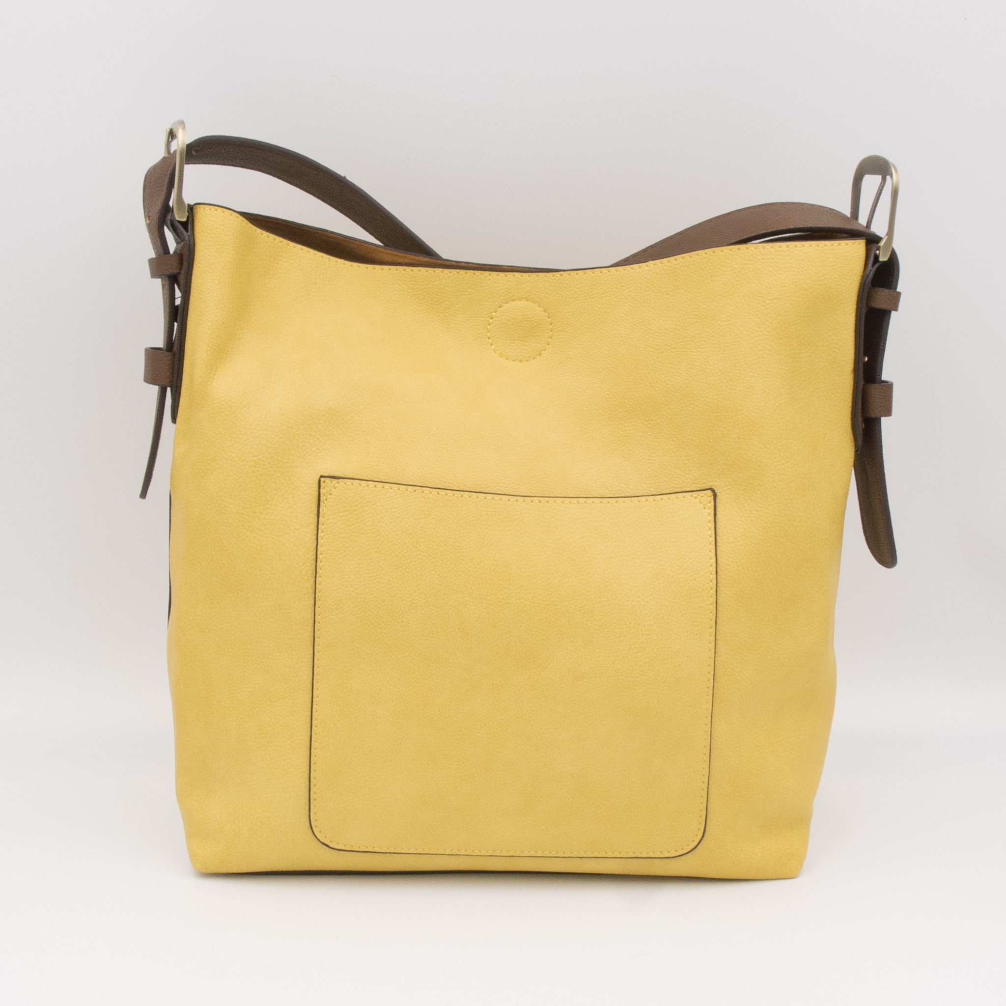 Joy Susan Vegan Leather Terri Traveler Zip Tote Bag - Multiple Colors Caramel
