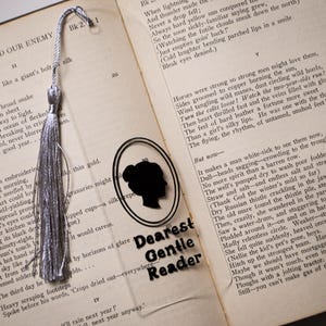 Dearest Gentle Reader Bookmark | Lady Whistledown | Bridgerton Inspired Page Marker | Book Lover Gift | Cute Bookish | Book Accessories