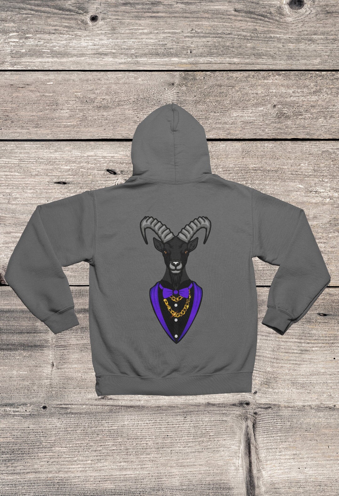 Gothic Goat Goat Custom Hoodie | Gothic Hoodie | Gift for Him - Etsy
