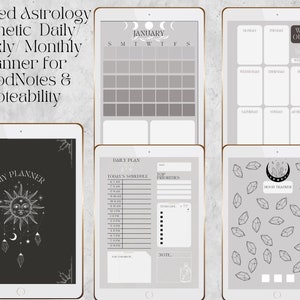 Undated Witchy Aesthetic Digital Daily/ Weekly/ Monthly Planner for Goodnotes and Notability