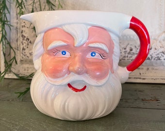 Vintage Ironstone Santa Pitcher