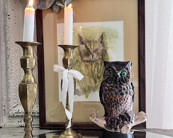 Vintage Westmoreland Glass Owl Fairy Lamp - Etsy