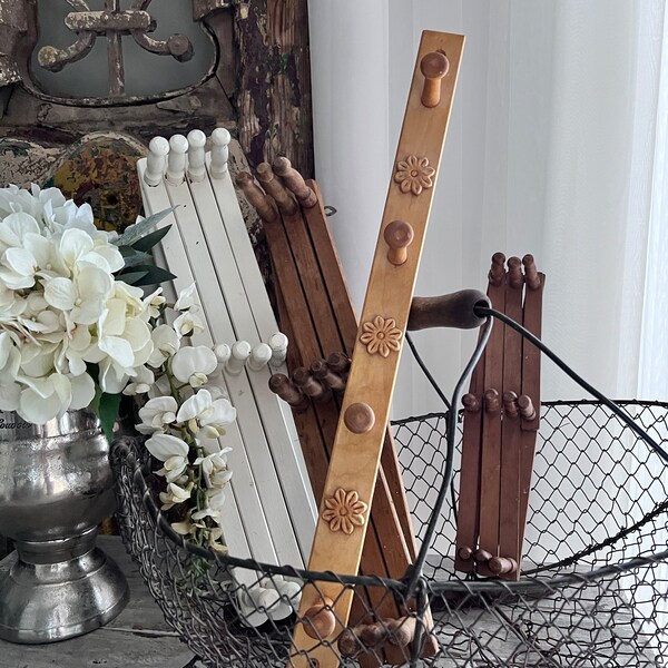 Vintage Wood Peg Racks