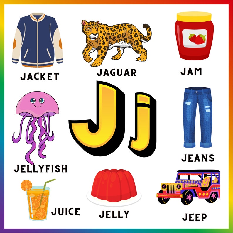 Alphabet Flashcards for Kids Learning English Alphabet Colorful Flash ...