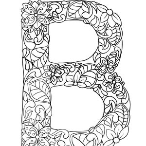 Mandala Alphabet Coloring Book Mandala Letters Coloring for - Etsy