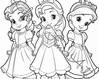 baby disney princess coloring pages