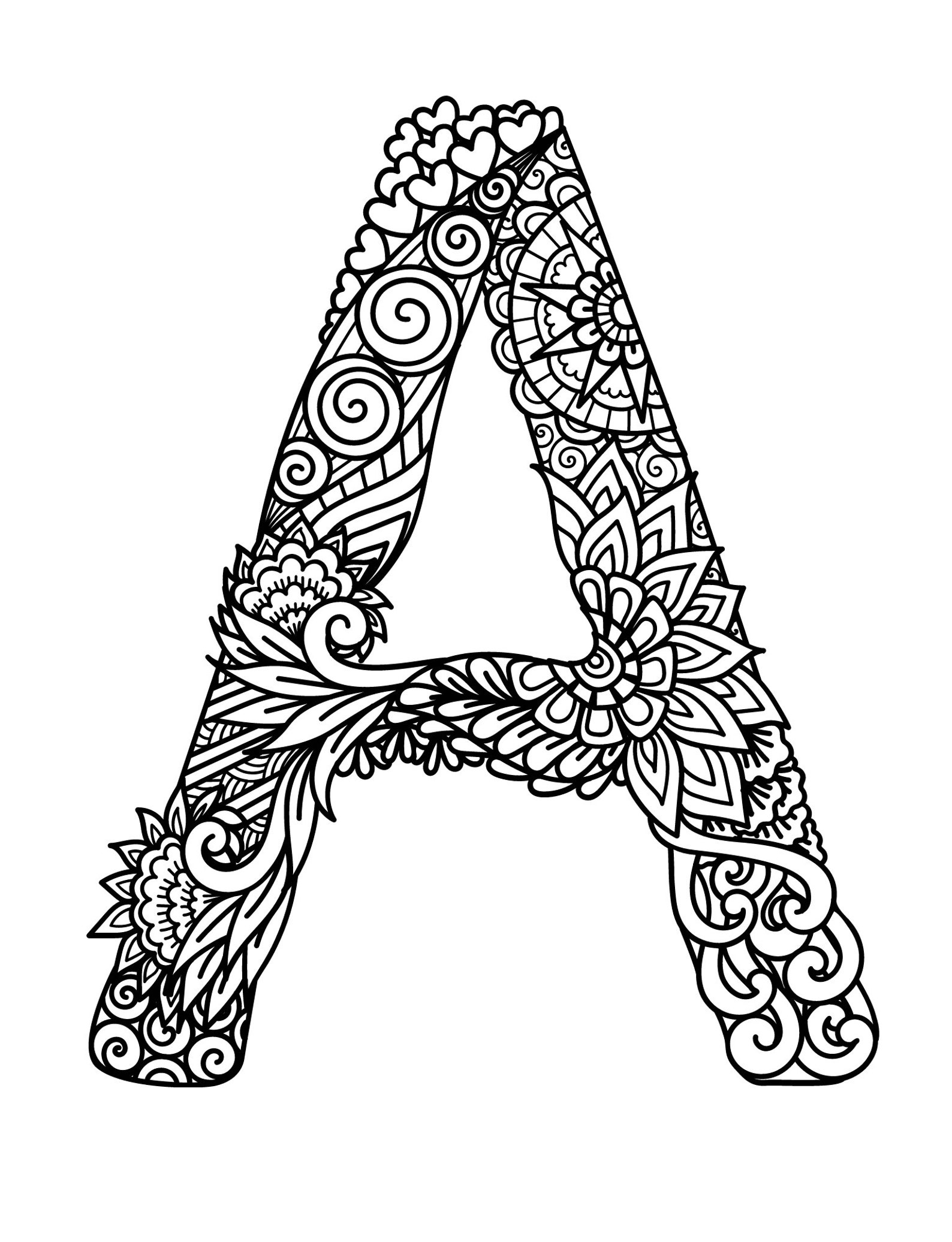 Mandala Alphabet Coloring Pages Alphabet for Kids to Color - Etsy Canada
