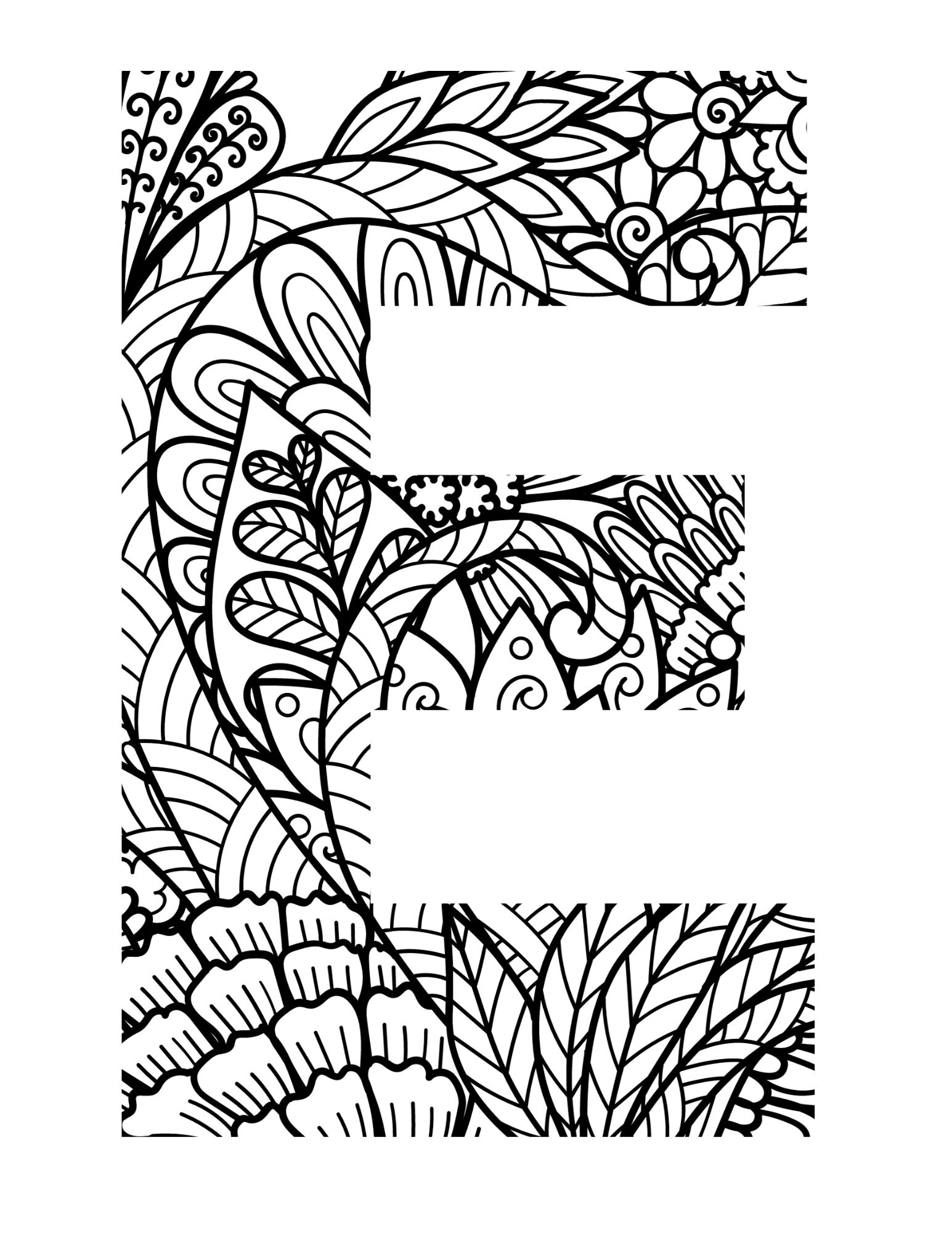 Mandala Alphabet Coloring Pages| Alphabet for Kids to Color| Mandala ...