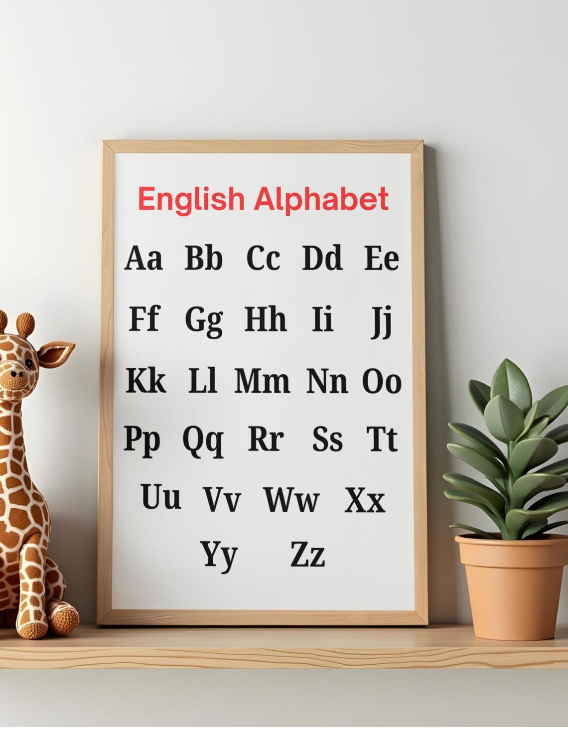 English Alphabet Chart -wall Poster Educational: English Letters A-Z - Etsy