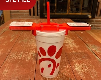 Digital Files (.STL) Sauce Holder Cup Attachment 2.0 | Nugget Sauce Holder | Dip Holder | 3D Printed