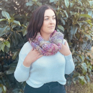 Versatile Pastel Tone Hand Knitted Snood