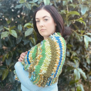Versatile Funky Hand Knitted Cowl/Capelet
