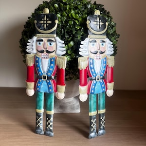 12" Metal Embossed Nutcracker Hanger, 2 Available Sold Separately