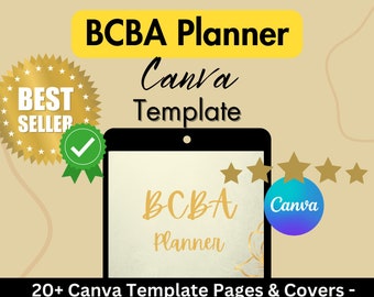 BCBA-Planer & Caseload-Manager - Canva Vorlage & anpassbare Datenblätter (digitaler Download)