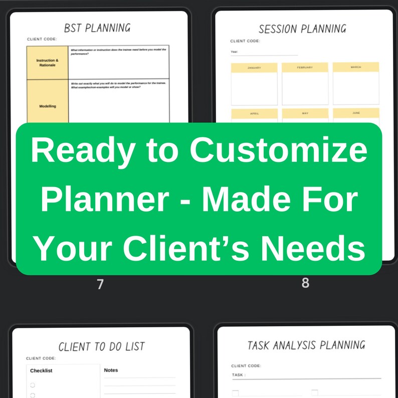 BCBA Planner and Caseload Manager - Canva Template & Customizable Data ...