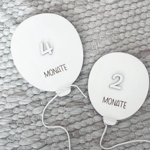 Meilenstein Luftballon, Meilenstein Karten Holz, erstes Jahr, Baby, Newborn, Luftballon, Babyfoto, Foto accessoires