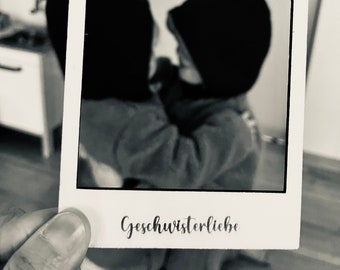 Polaroid, photo frame, photo box, picture frame, wood, personalized, individual, new to the crew, souvenir, little something, sibling love