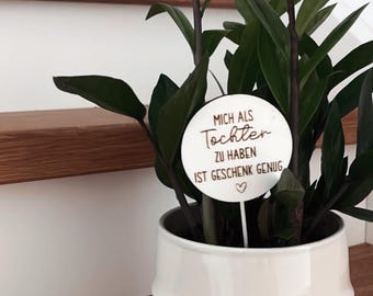 Plant marker, gift for mom, Mother's Day, happiness is having a mom like you, daughter, son