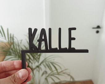 Personalized children's room door sign, 3D printed name, children's room decor, minimalist