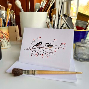 Carte Mésanges et Baies (paquet de 5)