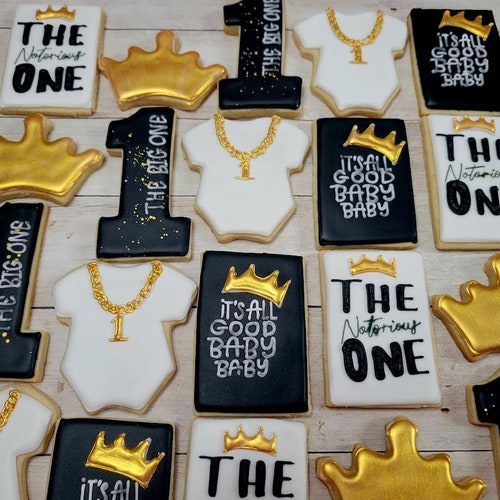 Notorious ONE Birthday Theme Cookies Etsy