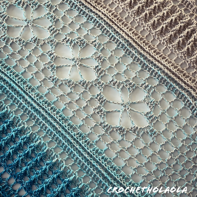 Crochet Shawl Pattern: Ursula Easy Tutorial (Digital Download) image 9