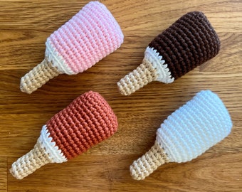 Crochet Ice Cream Pattern, Crochet Popsicle Pattern, handmade toy pattern, easy tutorial, Christmas gift idea, kids kitchen accessory, diy