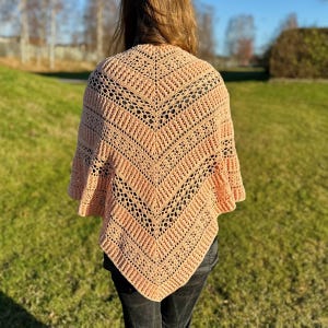 Ella Crochet Shawl Pattern: Lightweight Lace Triangle Wrap (Digital Download)
